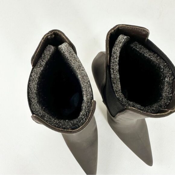 NEW Good American High Kickstand Neoprene Bootie Chocolate Brown Size 9 - Picture 8 of 14